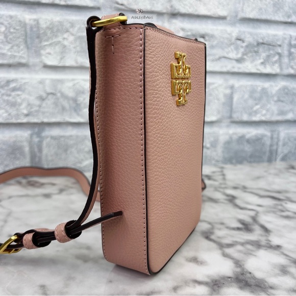 Tory Burch Britten Phone Crossbody In Light Meadowsweet Pink - Picture 3 of 7